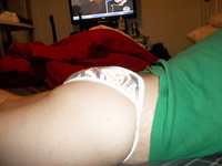 White Satin Panty Ass