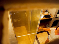 hidden shower at hotel real asian wife