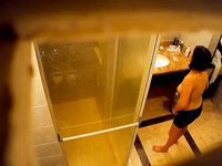 hidden shower at hotel real asian wife