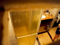 hidden shower at hotel real asian wife