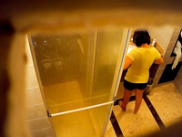 hidden shower at hotel real asian wife