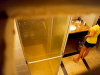hidden shower at hotel real asian wife
