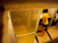 hidden shower at hotel real asian wife