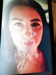 Beautiful face of a whore Victoria in sperm...