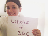 Black Cock Slut for real