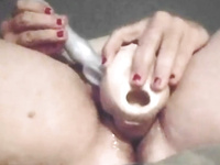 Mature hairy wife loves dildos