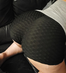 My booty bent over.