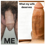 What my wife deserves vs me