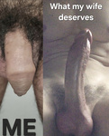 What my wife deserves vs me