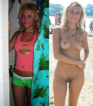 blonde wife Ksenia dressed and undressed