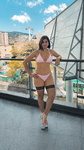 Milf trying outfits before serving her bull