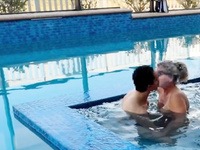 Hotwife pool action
