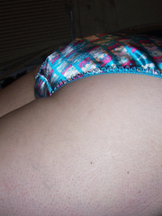 Teal Satin Panty Ass