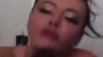 cheating wife sucking on my cock