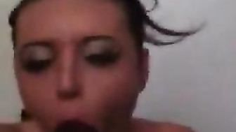 cheating wife sucking on my cock