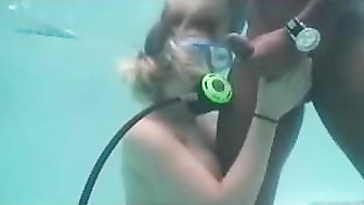 HOT INTERRACIAL UNDERWATER POOL FUCK