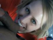 Blonde gf blowjob