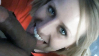 Blonde gf blowjob