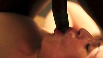 Split roasting pawg and showering her face with cum