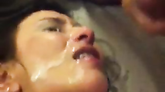 Wife Takes some cum load