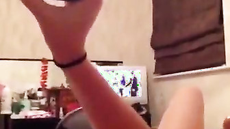 White Gf Masturbates