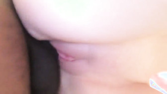BBC Cum in the hot white pussy
