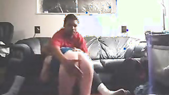 Girl make a interracial video at home