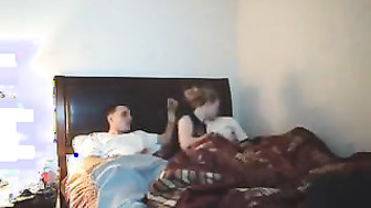 Husband share wife at home with a black friend