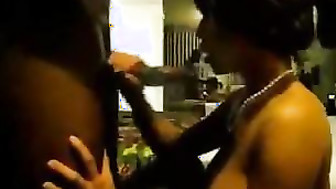 Two black guys on a asian girl