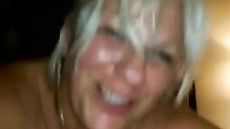 mature wife with huge tits having fun