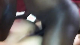 His girlfriend takes black dick raw