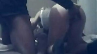 White babe and two black guys