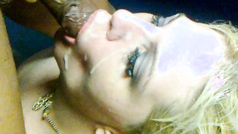 My wife Connie sucking black cock