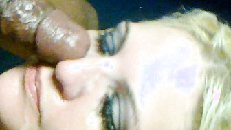 My wife Connie sucking black cock