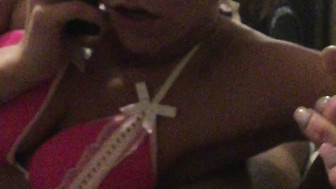 Sucking BBC while talking on phone