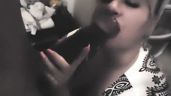 horny wife sucks on BBC