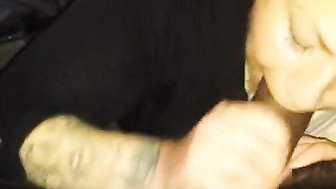 Girl works on Monster Cock