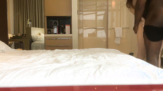 Wife with lover while husband is at work