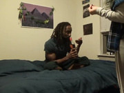 Muscular blk bull Fucks whore and cums on her face