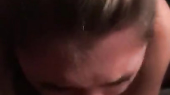 Cheating blonde deepthroats Black Dick