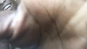 Cute Pink-haired Girl Have Fun with Black Stud