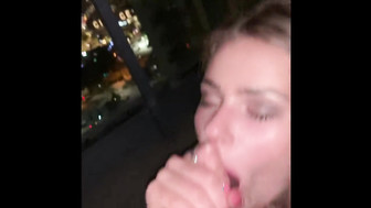Beautiful Girl Sucks BBC and Gets Cum in Her Mouth