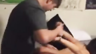 Cuck films his girlfriend with his friend