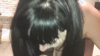 Brunette suck black dick