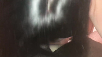 Brunette suck black dick