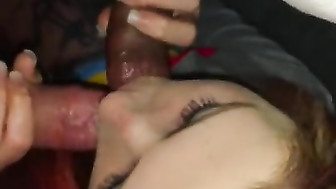 Husband films sexy wife sucking him and a friend