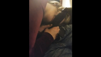 GF Sucking her first BBC Bull