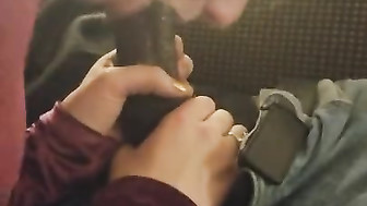 GF Sucking her first BBC Bull