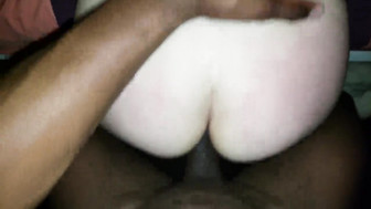 Amateur creampie for hot white ass