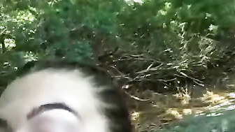 White girl sucks in public